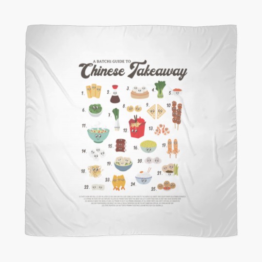Discover Chinese Takeaway Guide Graphic Scarves