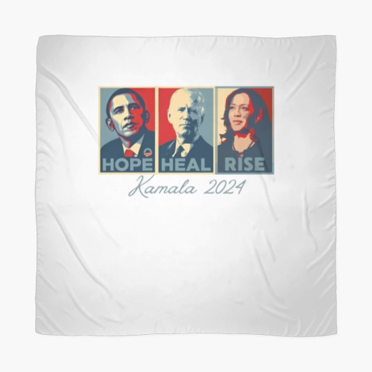 Discover Hope Heal RISE, Kamala Harris 2024 Scarves, Support for First Woman American President