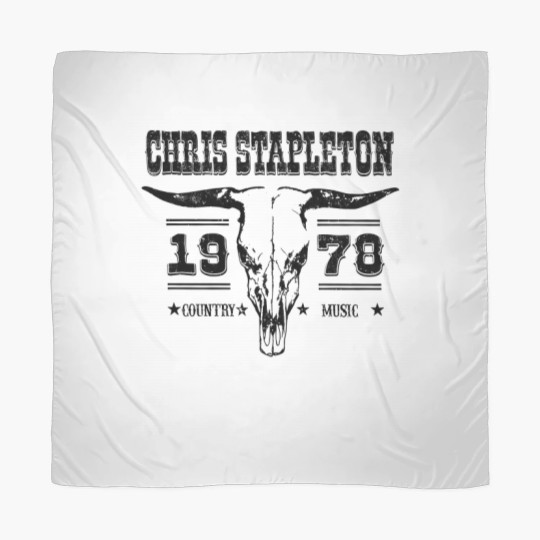 Discover Chris Stapleton ESTD 1978 Scarves, Chris Stapleton Bullhead