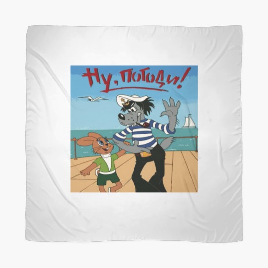 Discover Nu pogodi with the rabbit cartoon Scarves