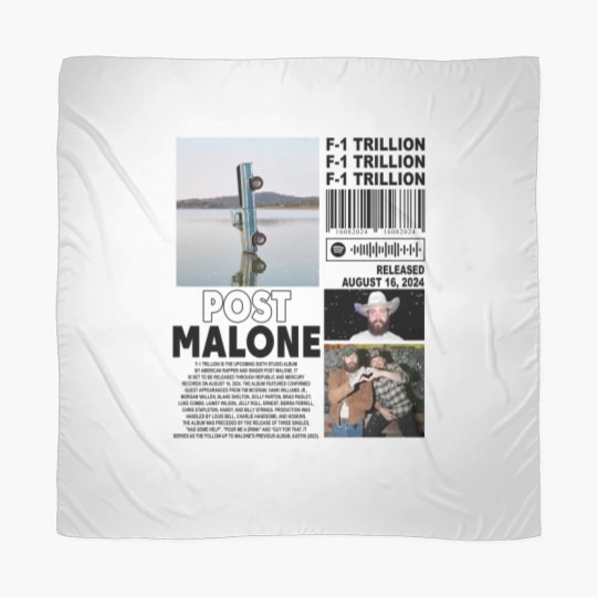 Discover Post Malone Scarves, F-1 Trillion Album Vintage Scarves