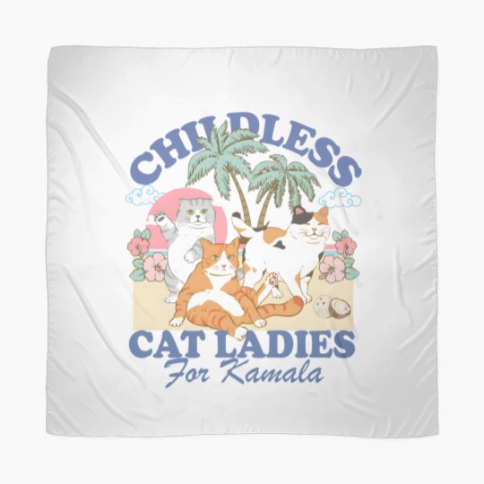 Discover Childless Cat Ladies For Kamala Scarves, Childless Cat Lady Scarves