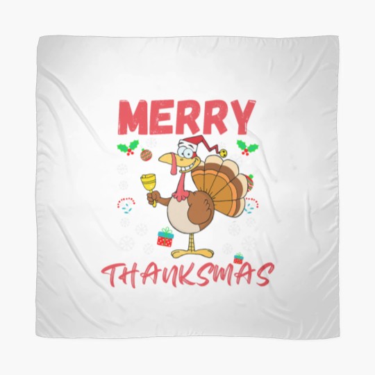 Discover Merry Thanksmas Funny Thanksgiving and Christmas 2024 Combo Scarves