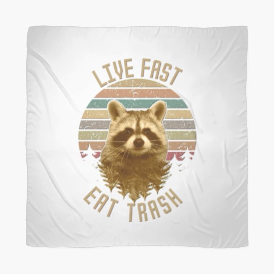Discover Live Fast Eat Trash Scarves