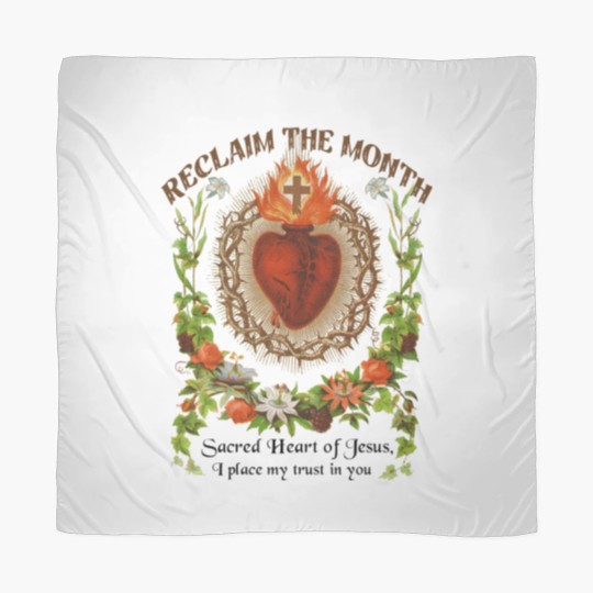 Discover Catholic Scarves Reclaim the Month Sacred Heart of Jesus Scarves