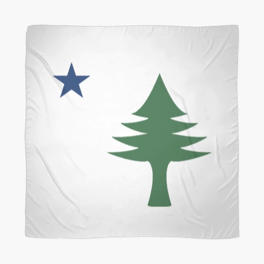 Discover Maine 1901 Original Tree and Star Flag Active Scarves