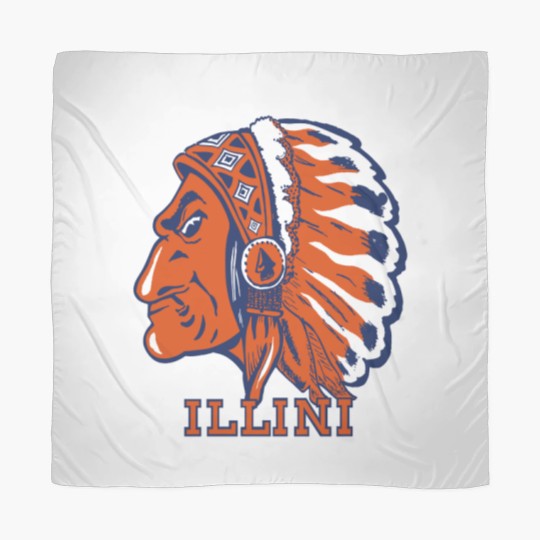 Discover Illinois T-ShirtVintage Chief Illiniwek artwork T-Shirt_by Osprey_ Scarves