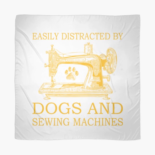 Discover Easily Distracted By Dogs And Sewing Machines Scarves