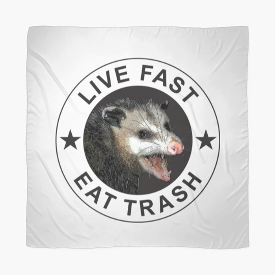 Discover Live Fast Eat Trash Scarves