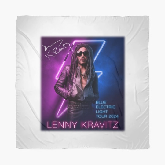 Discover Lenny Kravitz Electric Blue Light Tour 2024 Signature Unisex Scarves All Size
