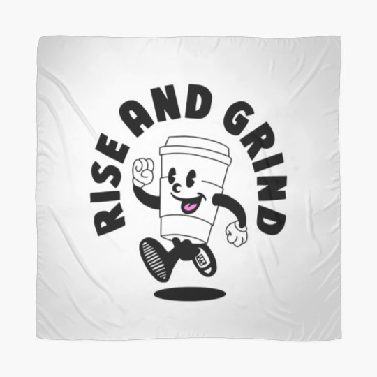 Discover Rise and grind, coffee, tea, motivation Scarves