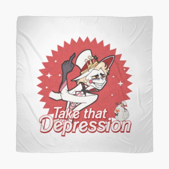 Discover Take That Depression Scarves, Lucifer Morningstar Scarves, Hazbin Hotel Scarves