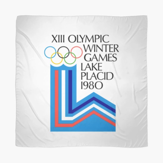Discover Lake Placid 1980 Winter Olympics Men's Grey Scarves Size S-5XL