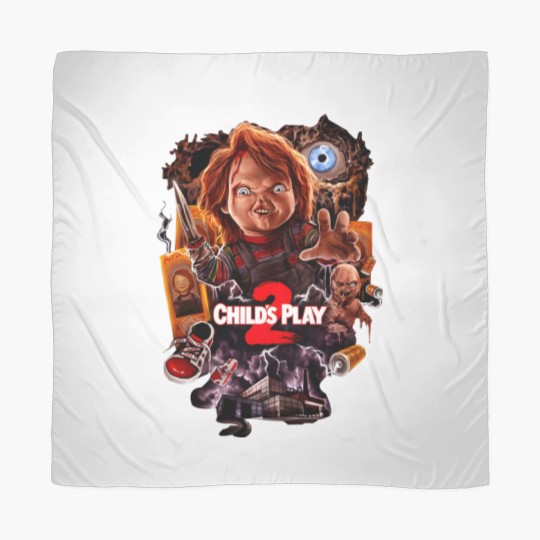 Discover Childs Play 2 Chuckys Back Scarves, Chucky Halloween Scarves, Horror Movie Scarves