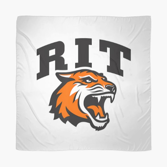 Discover rochester institute of technology rit tiger stacked logo Scarves