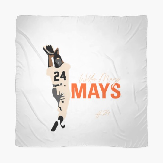 Discover Willie Mays 24 Scarf - The Catch Hand Draw Design
