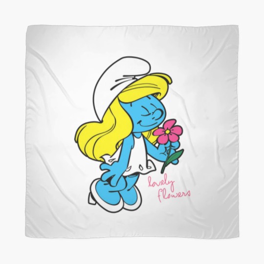 Discover Us The Smuurfs Smurfette Lovely Flowers Unisex Vintage Scarves