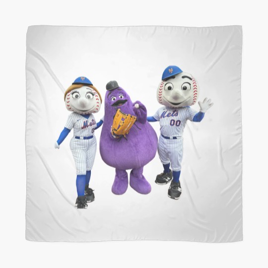 Discover Mr. Met and friends, Mrs Met and Grimace mascot Scarves