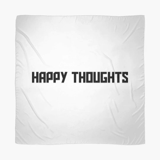 Discover happy thoughts shadow mirrored design logo only th Scarves