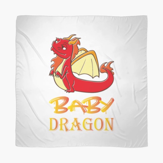 Discover Baby Dragon Illustration Graphic Dragon And Funny Scarves