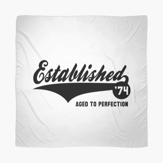 Discover Established 1974 - Birthday Anniversaire Design Scarves