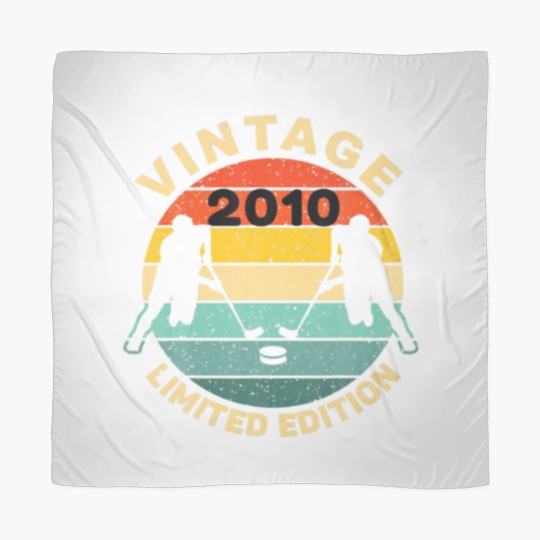 Discover Ice Hockey Vintage 2010 Bday 12Th Birthday Hockey Scarves