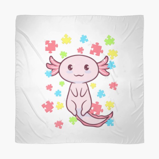 Discover Axolotl Autism Awareness Puzz;E Water Scarves