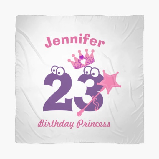 Discover Birthday Girl Custom Name Age Scarves