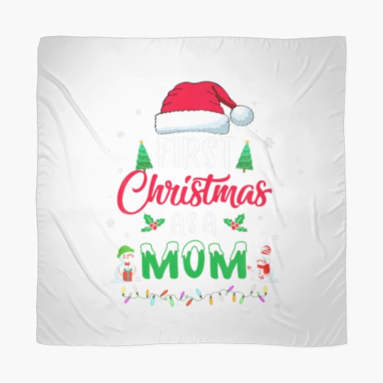 Discover First Christmas As A Mom Funny Christmas New Mommy Scarves