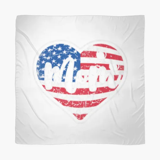 Discover Womens Distressed American Flag Heart Bowling Scarves