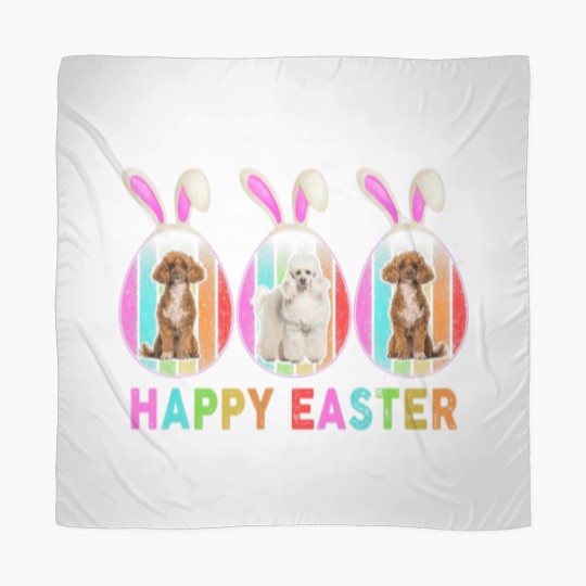 Discover Happy Easter Cute Bunny POODLE Dog Lover Scarves