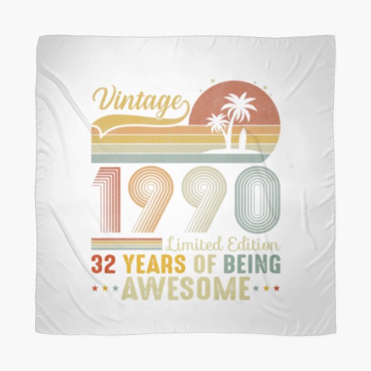 Discover 32 Year Old Vintage 1990 Limited Edition Funny 32N Scarves