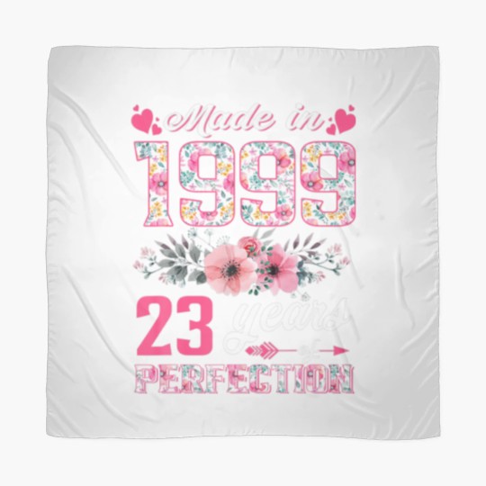 Discover Womens Made In 1999 Floral 23 Year Old 23Rd Birthd Scarves