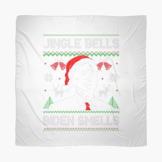 Discover Santa Biden Jingle Bells Biden Smells Ugly Christm Scarves