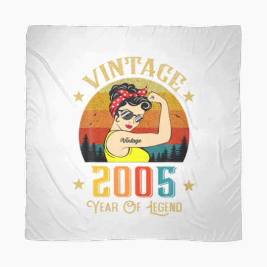 Discover Vintage 2005 Birthday Women 17 Years Old Funny Vin Scarves