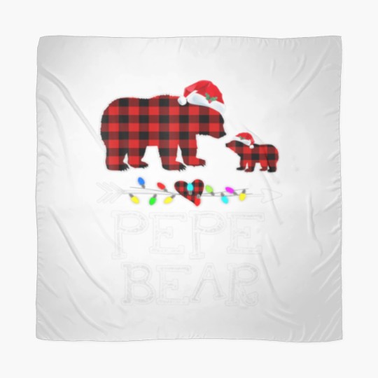 Discover Red Plaid Pepe Bear Scarves