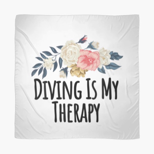 Discover Floral Flowers, Diving Is My Therapy Funny Floral Scarves