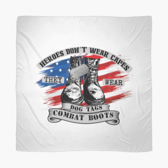 Discover Heroes Don't Wear Capes, They Wear Dog Tags Scarves