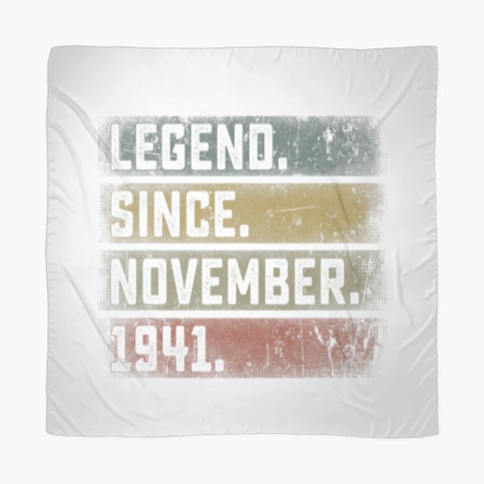 Discover Legend Since November 1941 80Th Birthday Mens 80 Y Scarves