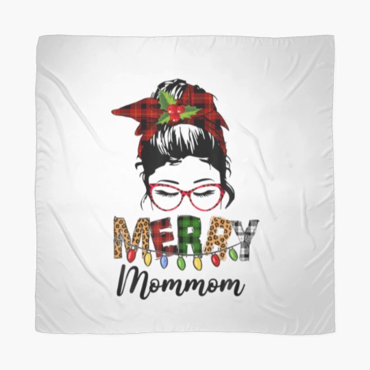 Discover Red Plaid Mommom Messy Bun Ladies Christmas Pajama Scarves