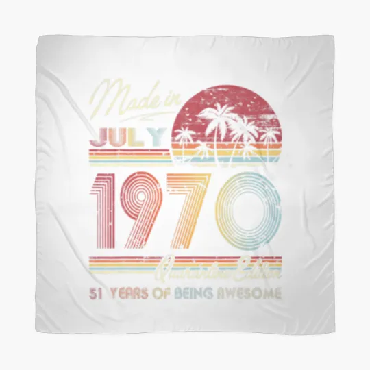 Discover Born July 1970 51St Quarantine Bithday Made In 197 Scarves