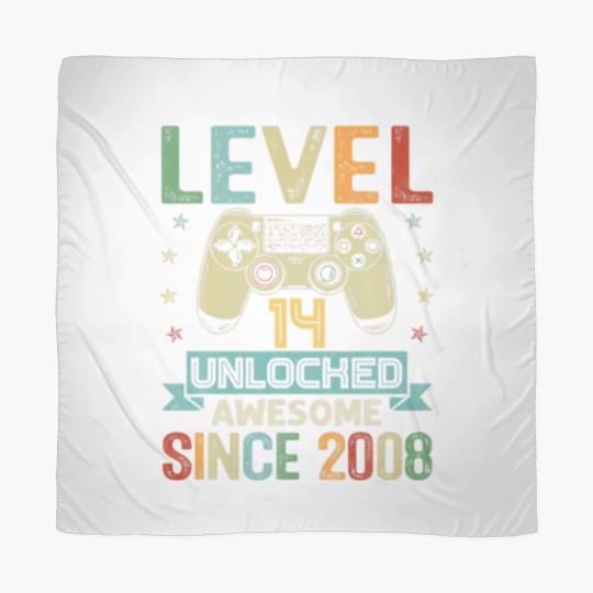 Discover Level 14 Unlocked Awesome Since 2008 Video Game 14 Scarves