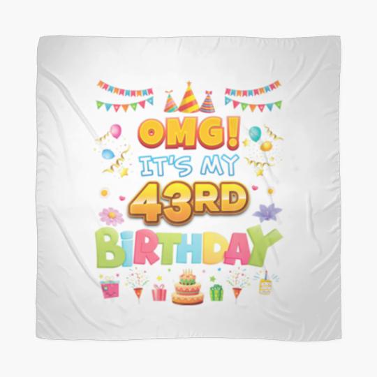Discover OMG It's My 43Rd Birthday 43 Years Old Hat Cake Ha Scarves