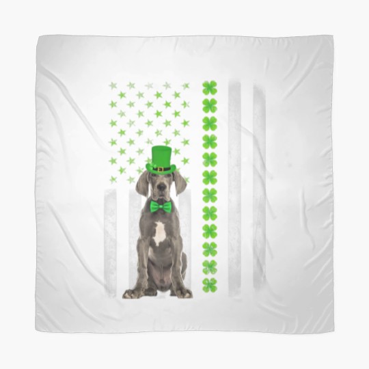 Discover Dane Saint Patrick's Day American Flag Dogs Lover Scarves