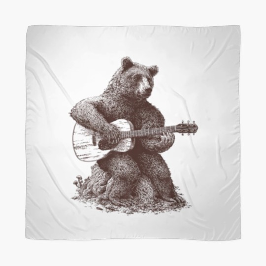 Discover Guitar Player GUITARIST Bear Funny Scarves