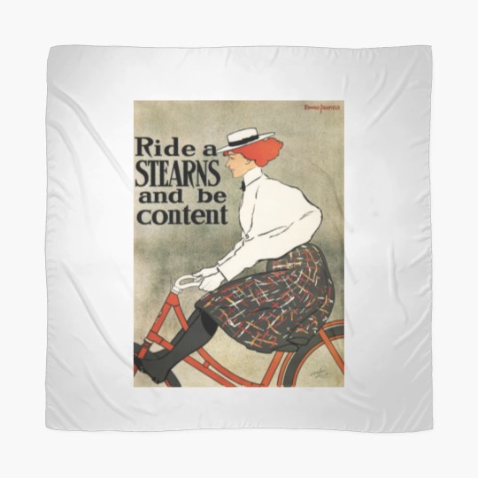 Discover Ride a STEARNS and be content! Old Bicycle Advert Scarves