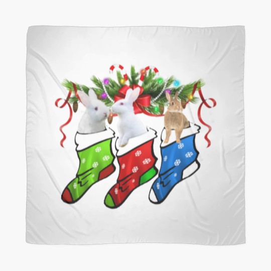 Discover Funny Three Rabbit In Sock Christmas Rabbit Gift Sleeveless Scarves