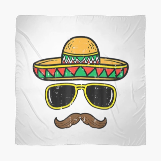Discover Sombrero Face Cinco De Mayo Mexican Fiesta Scarves