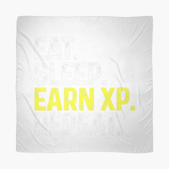 Discover Eat Sleep Earn XP Repeat Funny Gamer Gaming Scarves