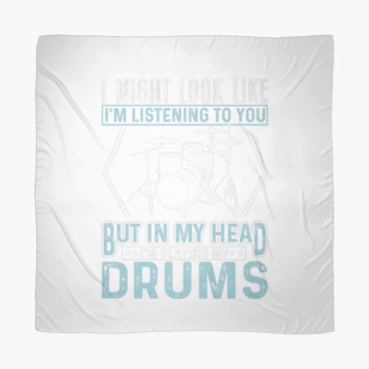 Discover In My Head I'm Playing My Drums Music Drummer Funn Scarves